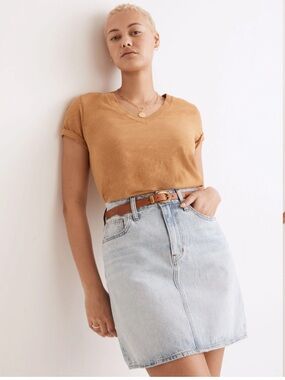 Madewell Light Blue Denim Mini Skirt
